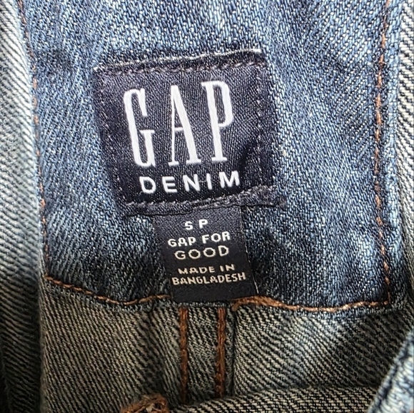 GAP Slouchy Fit Blue Denim Overalls - Picture 4 of 4